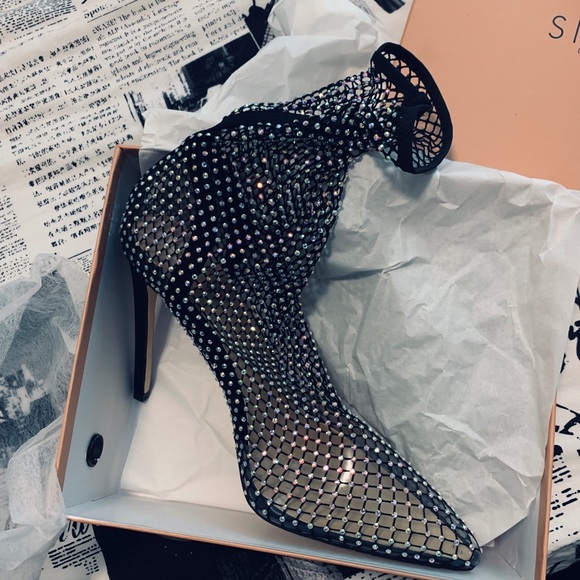 Simmi diamond fishnet bootie - Picture 6 of 8